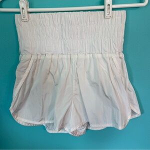 EUC Free People fp Movement White Lined Athletic/Running Shorts Size Small
